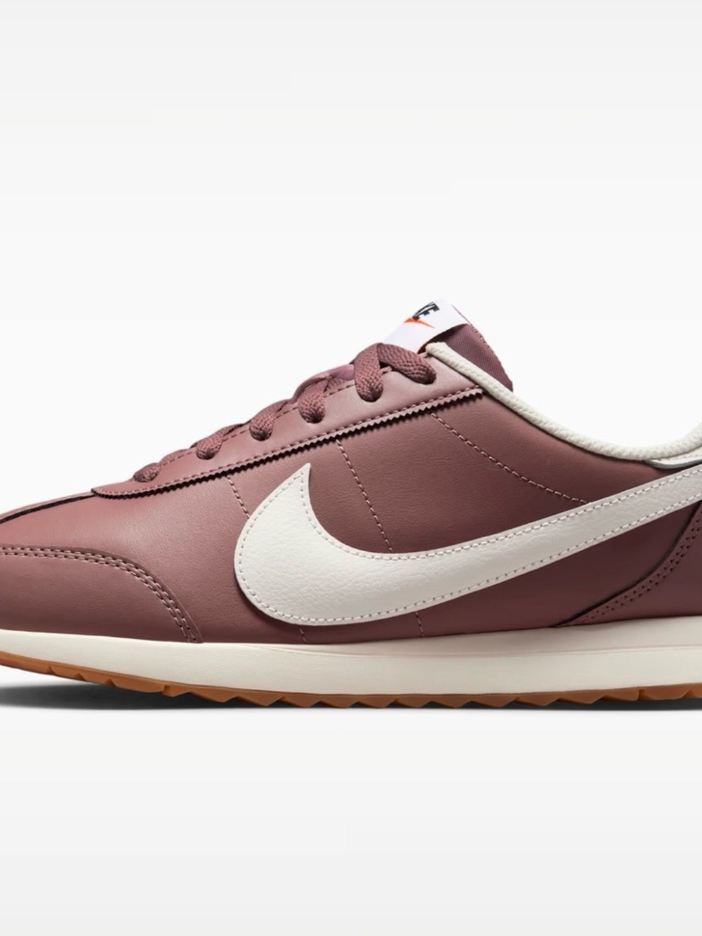 Nike Cortez Leather Sneaker - Mauve with White Swoosh